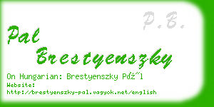 pal brestyenszky business card